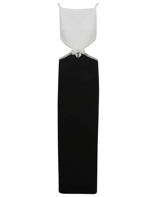Self-Portrait Black And Crepe Maxi Dress