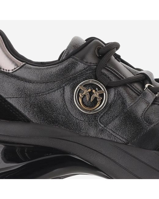 Pinko Black Leather Sneakers Upper: Bovine Trainers