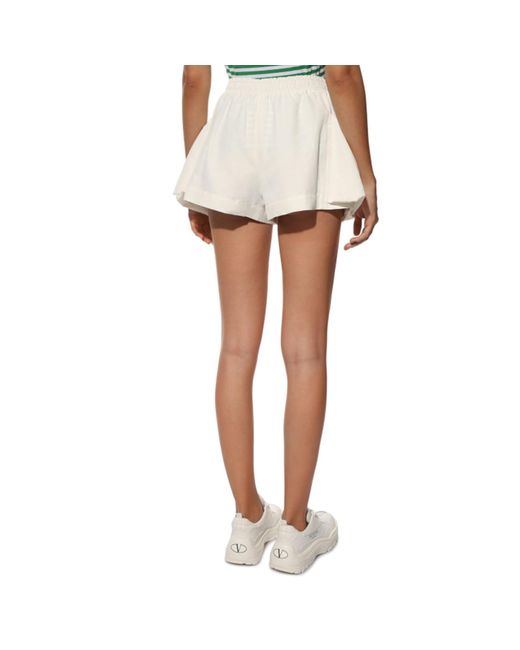 Stella McCartney Natural Cotton And Linen Shorts