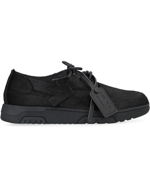 Off-White c/o Virgil Abloh Black Low-Top Derby Sneakers Leather Trainers for men