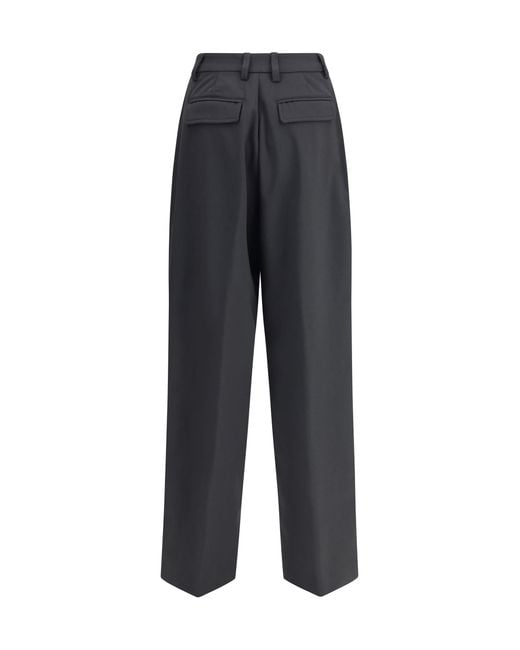 Thelatest Blue Pleated Trousers Polyester