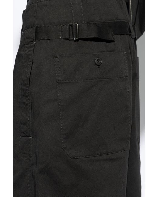 Lemaire Black Cotton Shorts for men