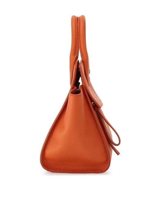 Ferragamo Orange Terracotta Studio Soft Bag (M)