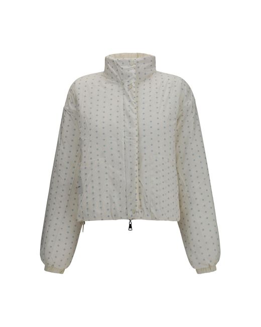 GONGDID DESIGN White Reversible High-Neck Puffer Jacket