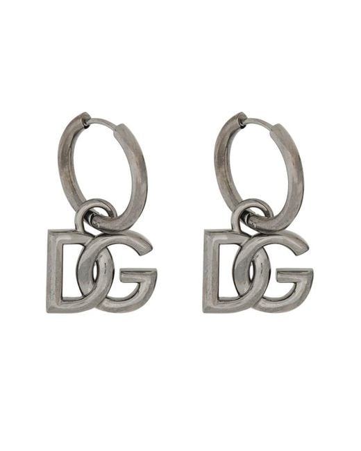 Dolce & Gabbana Metallic Hoop Earrings