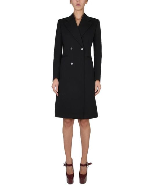 Bottega Veneta Black Wool Coat Trench & Raincoats