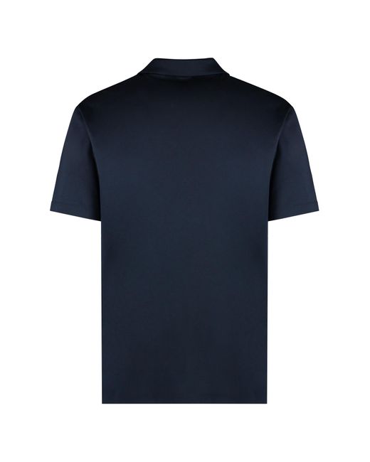 Giorgio Armani Blue Logo Embroidery Polo Shirt for men