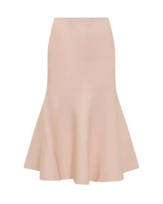 Victoria Beckham Pink Flared Skirt