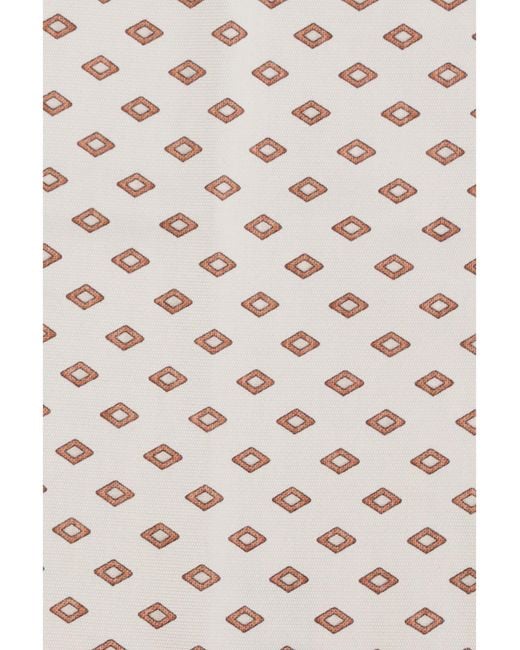 Brunello Cucinelli White Silk Pochette Scarf for men