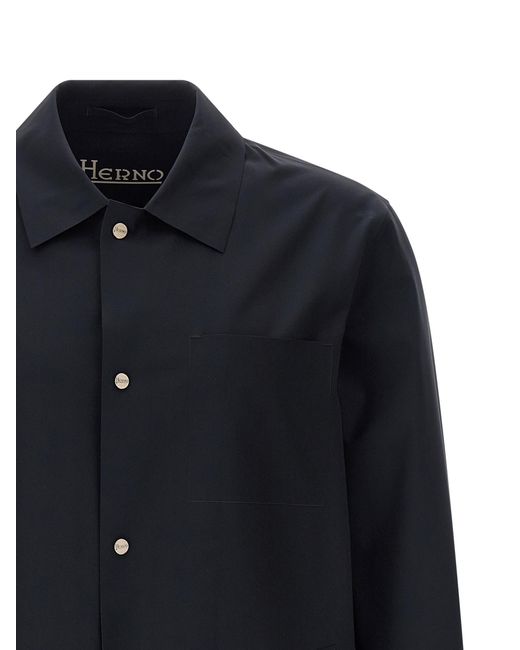 Herno Blue Essence Overshirt for men