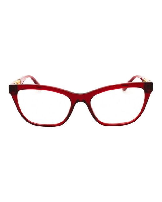 Versace Brown Eyeglasses Cat Eye Full Rim, Transparent Frame And Clear Demo Lenses Lens Ve3318388