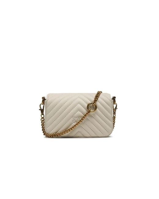 Pinko Metallic Crossbody Bag Sheep Leathe Crossbody-Bags