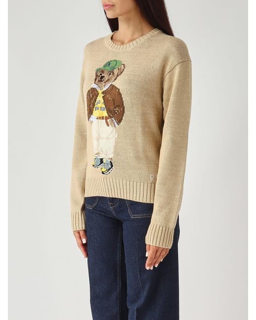 Polo Ralph Lauren Natural Maglia Polo Bear