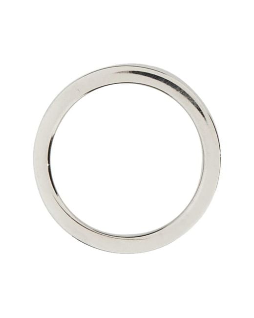 MM6 by Maison Margiela Gray Ring With Logo, Brass Rings
