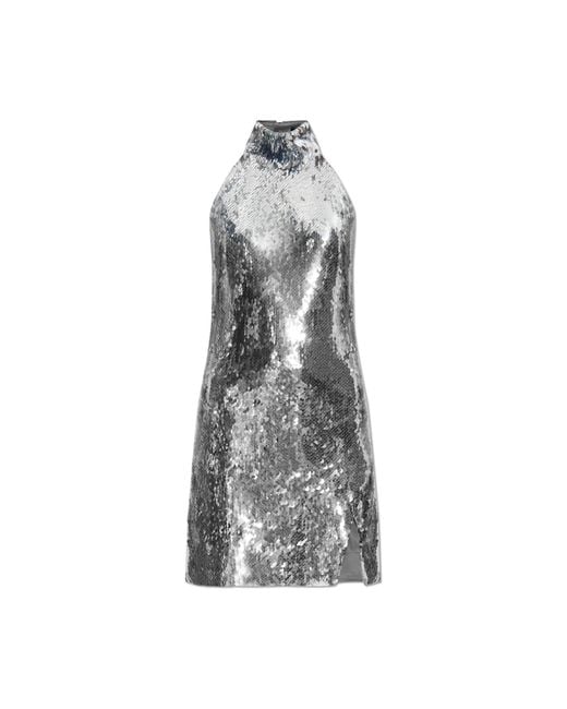 Balmain White Sequin Dress