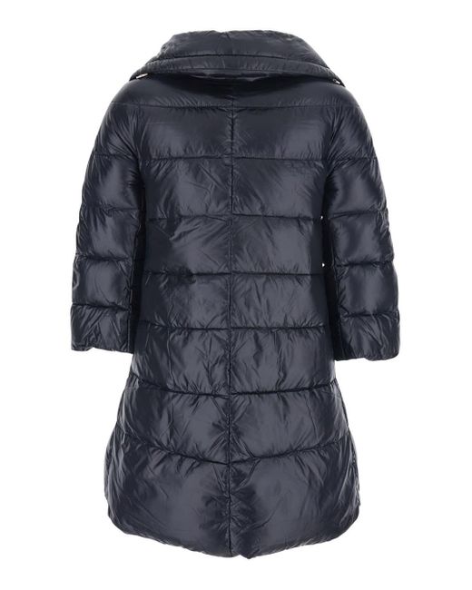 Herno Blue Cleofe Down Jacket With Front Zip Closure