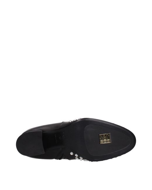 Alaïa Black Leather Ankle Boots