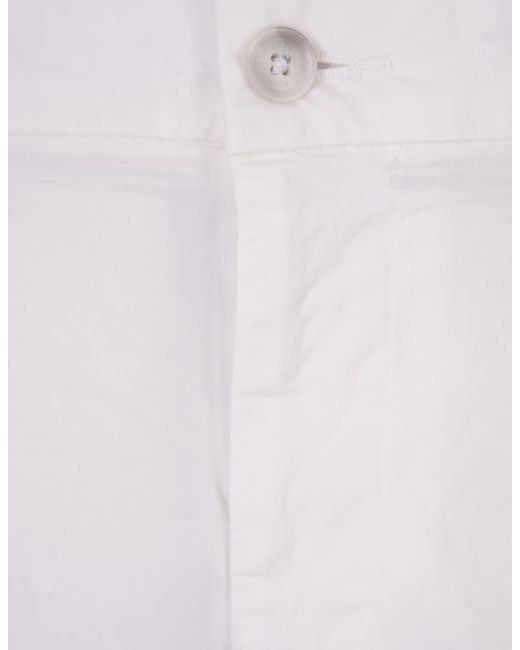 Boss White Slim Fit Chino Trousers for men