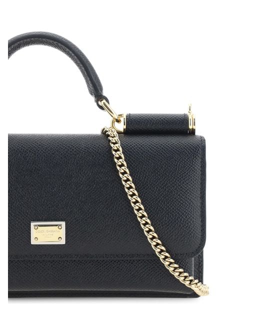 Dolce & Gabbana Blue Micro Sicily Shoulder Bag Calf Leather Bos Taurus