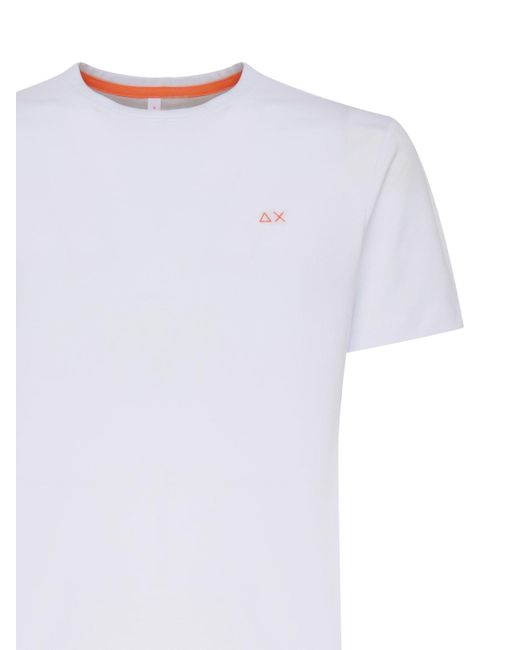 Sun 68 White T-Shirt With Logo for men
