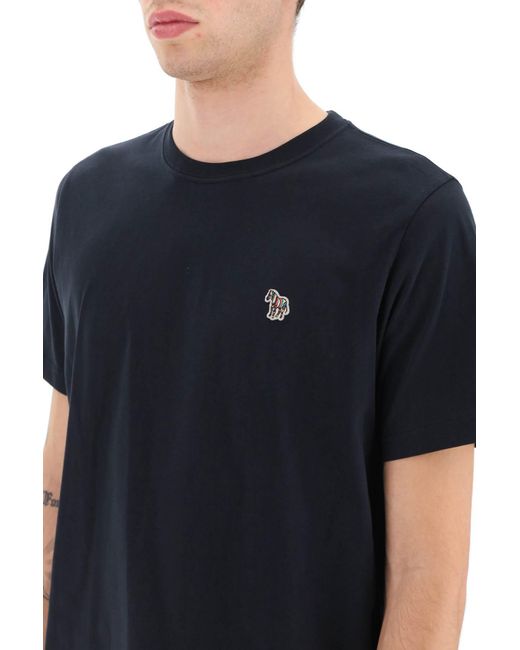 PS by Paul Smith Black Organic Cotton T-Shirt for men