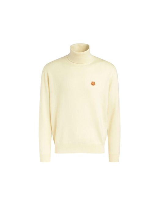 KENZO Yellow Wool Pullover for men