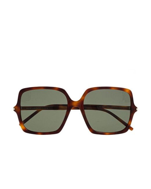 Saint Laurent Brown Sl591 Logo Sunglasses Accessories