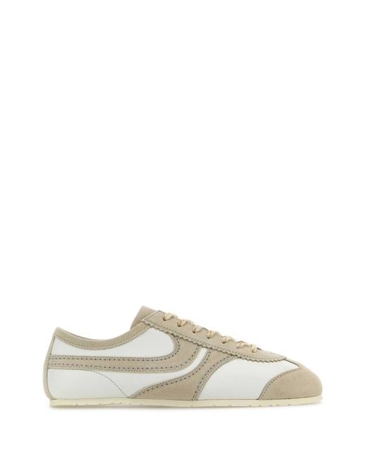 Dries Van Noten Multicolor Two-Tone Leather And Suede Sneakers