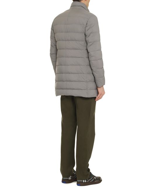 Herno Gray Techno-Nylon Down Jacket Polyamide Padded for men