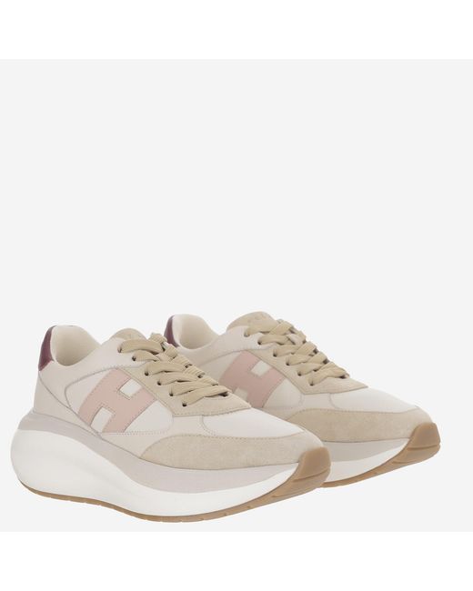 Hogan Multicolor Sneakers Maxi Leather-Suede Leather And Suede Trainers