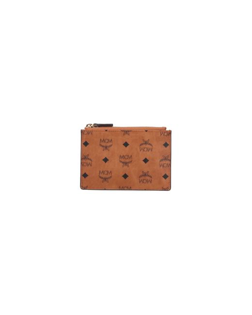 Mcm card top holder wallet