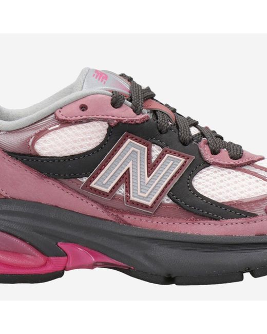 New Balance Pink Sneakers Leather-Mesh Leather/Synthetic/Mesh Trainers