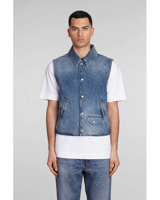 Givenchy Vest In Blue Cotton for men