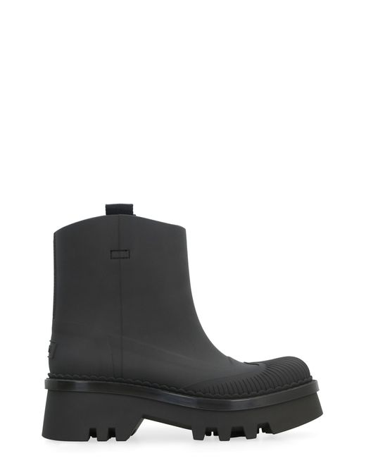 Chloé Black Raina Rubber Rain Boots Polyurethane