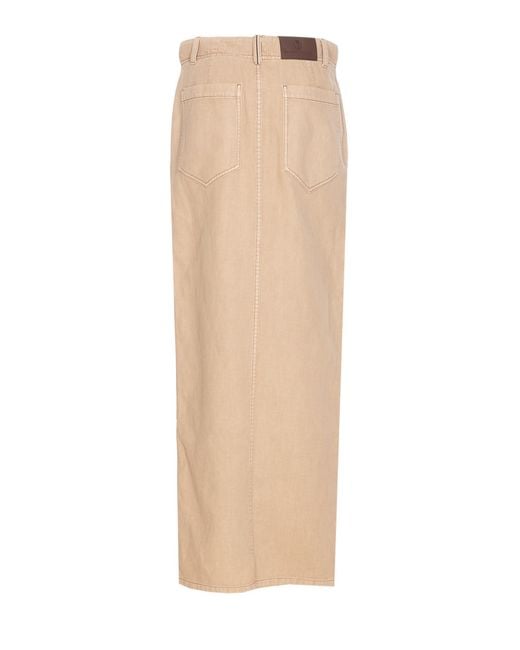 Brunello Cucinelli Natural Skirts Cotton