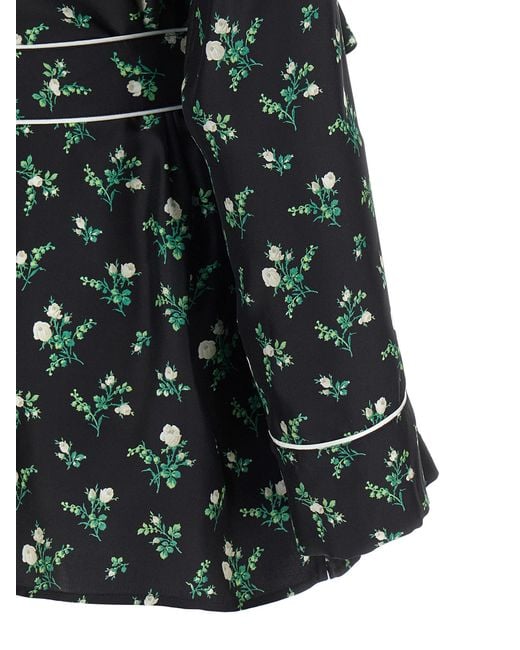 Dolce & Gabbana Black Dolce & Gabbana Roselline And Lily Of The Lilies Of The Flowers Printed Shirt