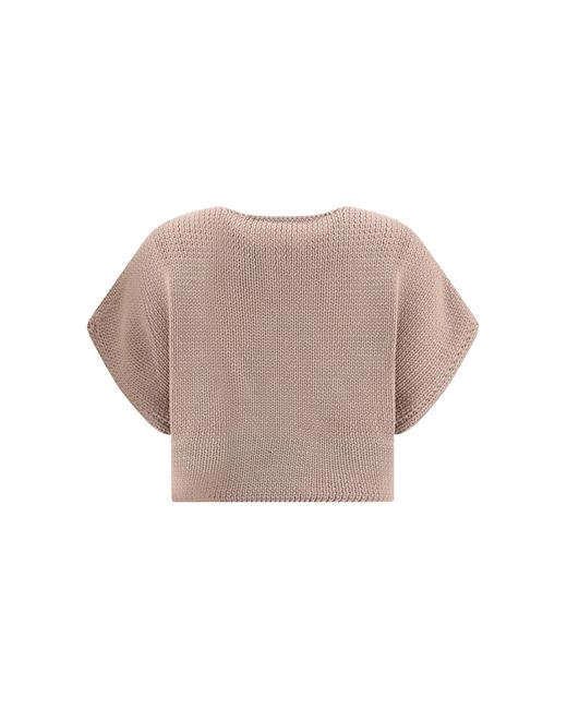 Alaïa Gray Chunky Knit Sweater Cotton