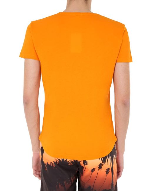 Orlebar Brown Orange Round Neck T-shirt for men