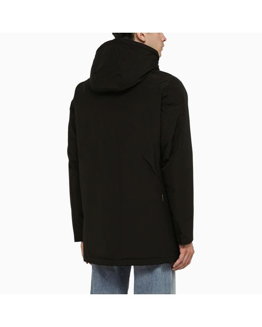 Woolrich Black Canvas Arctic Parka Jacket for men
