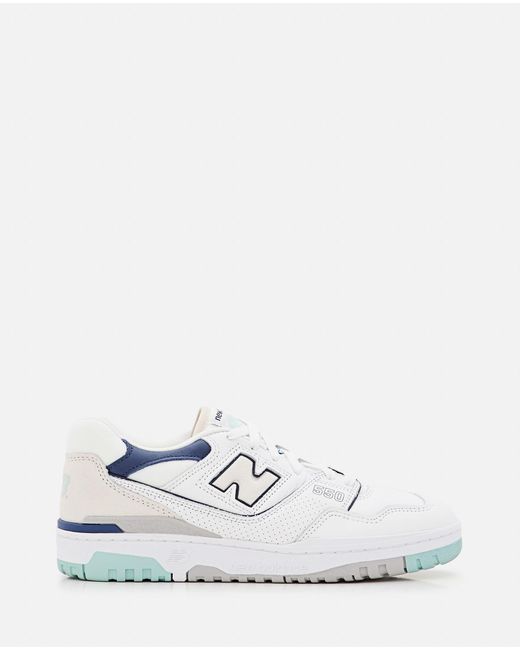 New Balance White Low Top 550 Sneakers