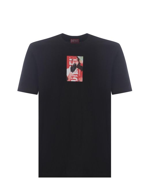DIESEL Black T-Shirt T-Just-N11 Made Of Cotton Jersey for men