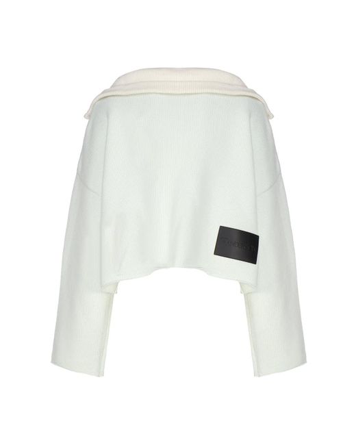 J.W. Anderson White Zip-up Sweater