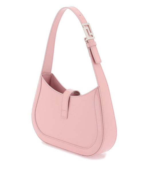 Versace Pink Greca Goddess Small Hobo Bag