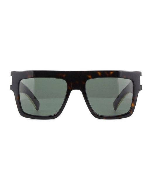 Saint Laurent Black Sunglasses Square Full Rim, Dark Frame And Lens Sl628003 for men