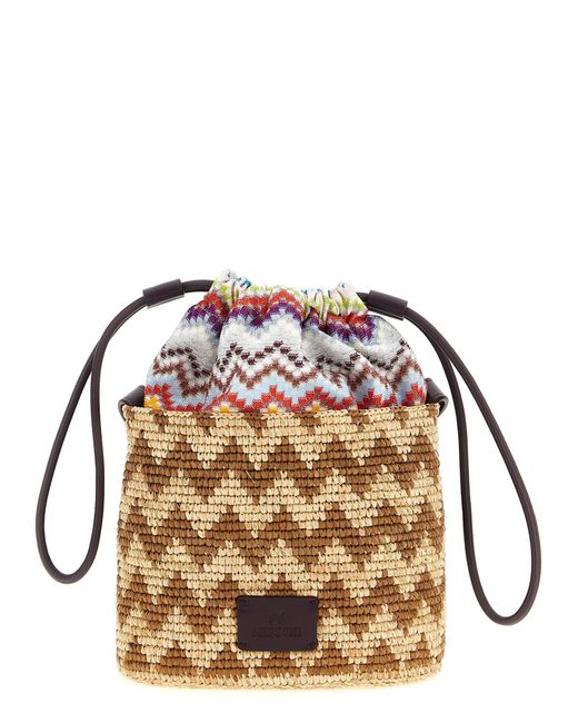 Missoni Multicolor Zig Zag Bucket Bag
