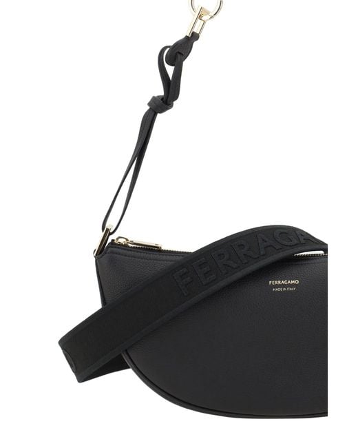 Ferragamo Black Hobo Shoulder Bag