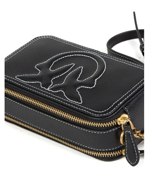 Pinko Black Crossbody Bag Sheep Leather Crossbody-Bags