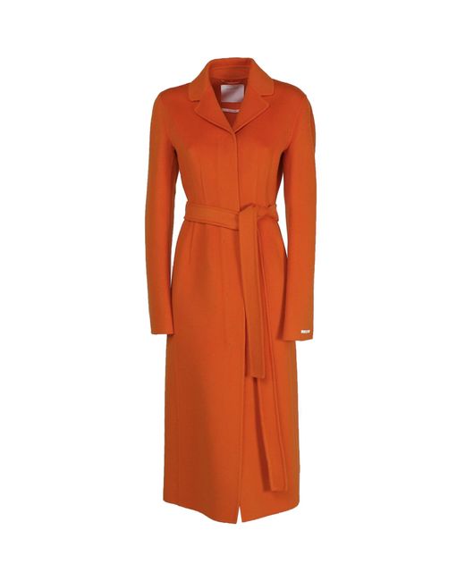 Max Mara Orange Long Wrap Coat
