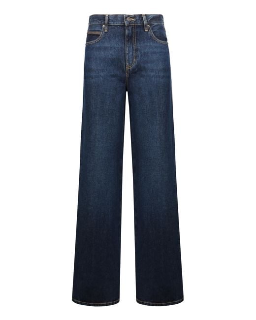 FRAME Blue Jeans Wide-Leg Cotton