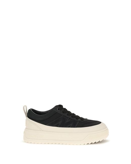 Moncler White Altive Sneakers Nubuck And Suede